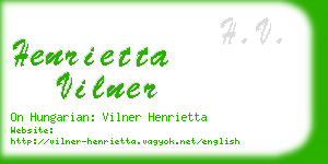 henrietta vilner business card